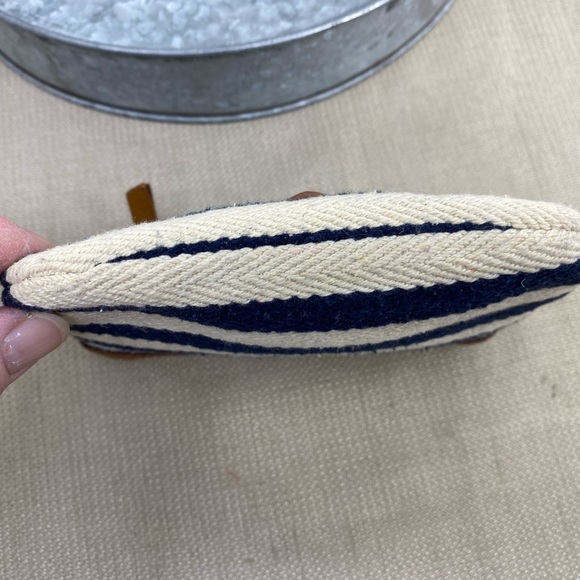 BRIGHTON BLUE/WHITE NAUTICAL STRIPE ZIP POUCH - Picture 5 of 9